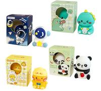 Toyhood 8pcs Cute Animal Pencil Sharpeners, Party Bag Fillers for Kids, Cartoon Dinosaurs Panda Duck Pencil Sharpeners, Kids Student Birthday School Stationery Supplies Favours