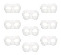 Toyhood 9 Pcs DIY White Paper Masks, Zorro Blank Mask Paintable Paper Mask White Craft Masks Masquerade Masks for Carnival, DIY Creativity, Cosplay, Halloween Party, Women Men Masks (Style-A)