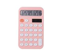 Toyhood Desktop Calculators 12 Digit, Big Buttons, Large LCD Display, Candy-Colored Pocket Calculator Basic Calculator, with Button Battery, for Home Office School (Pink)