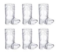 Toyhood Mini Cute Cowboy Boot Shot Glasses, Plastic Western Cowboy Mini Beer Mugs, 6 Pcs 1 Oz Mini Cowboy Boot Cups, for Cowboy Party Bachelorette Party Supplies Wedding Decorations