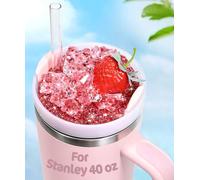 Toykee Lid Plate Topper for Stanley Cup 40 30 oz - Cute Decoration Accessories for Tumbler, Water Botter Bling Decor for Women Girls