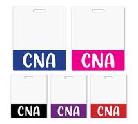 Toykee Oversized CNA Badge Buddy Card Holder - Horizontal Certified Nursing Assistant Accessories XL Blue Pink Black Purple Red ID Badge Card Holder Name Tags Buddy for Hospital Work