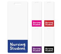 Toykee Oversized Nursing Student Badge Buddy Card Holder - Vertical Nursing Student Accessories XL Blue Pink Black Purple Red ID Badge Card Holder Name Tags Buddy for Hospital Work