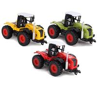 Toyland® 10cm Pull Back Die Cast 4x4 Farm Tractors - Assorted Colours - 1 Chosen At Random - Boys Farm Vehicles