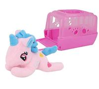Toyland® 15cm Plush Unicorn In Carrier - Assorted Colours - Baby Pink Pet Carrier - Girls Stuffed Animals