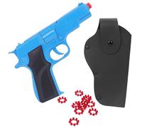 Toyland® 17cm (7”) Blue Die-Cast Metal Command Toy Pistol with Holster - 8 Shot Cap Gun With 96 Shots Included -Action Role Play Set for Kids - Fancy Dress Accessories - Ages 3+