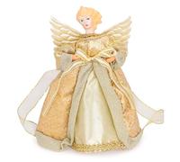 Toyland® 21cm (8") Tree Top Angel - Christmas Tree Decorations - Gold or Silver (Gold)