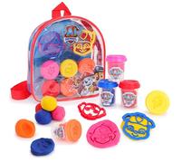 Toyland® 22cm (8.6") Paw Patrol Kids Dough Backpack Set - 5 Tubs of Dough & 4 Cutters Included - Paw Patrol Toys