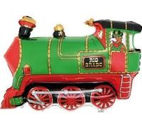 Toyland® 25 Inch Green Train Shaped Foil Balloon - Childrens Birthday Party Decorations
