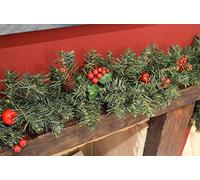 Toyland® 2m Christmas Garlands For Fireplace Stairs Christmas Decoration With Red Berries Pine Cones Xmas Tree