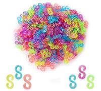 Toyland® 300 Colourful S Clips for Loom Bands - for Connecting Loom Band Bracelets