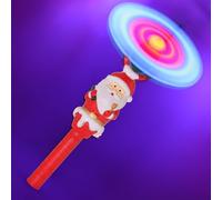 Toyland® 31cm (12") Multicoloured Light Up Santa Propeller Wand - Moveable Propeller - Christmas Party Accessories