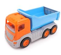 Toyland® 35cm (14") Blue & Orange Dump Truck Toy for Kids - Durable Construction Vehicle with Moving Wheels & Tilting Bed - Indoor & Outdoor Play Toy - Suitable for Children Aged 18 Months+