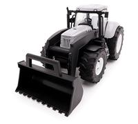 Toyland® 39cm (15") Grey Tractor With Opening Doors & Lifting Front End Loader - 1:16 Scale - Toy Farming Vehicles - 18MONTHS+