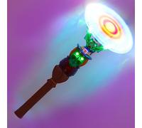 Toyland® 39cm (15") Multicoloured Light Up Witch Propeller Wand With Spooky Sound Effects - Moveable Propeller - Halloween Party Accessories
