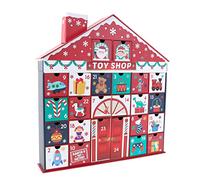 Toyland® 44cm (17 Inch) Christmas 3D Toy Shop Advent Calendar With Dated Pull Out Boxes - Christmas Decoration