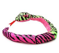 Toyland® 46 Inch (116cm) Long Sparkly Snake Soft Toy with Reversible Sequins - Flip Sequins - Green & Pink - Plush Toys - Girls Bedroom Decoration