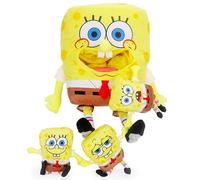 Toyland® 46cm (18”) SpongeBob SquarePants Plush Soft Toy Set - Large Soft Toy Figure with 3 Mini Characters Inside - Ages 3+