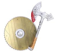 Toyland® 50cm (20”) 2 Piece Plastic Axe & Shield Set - Pretend Play - Viking Fancy Dress Accessories