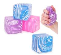 Toyland® 5cm (2“) Squishy Marble Cube Squeeze Toy - 3 Assorted Colours - 1 Chosen At Random - Squeezy Stress Ball & Sensory Fidget Toys for Kids & Adults - Ages 3+