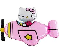 Toyland® 94cm (37") Hello Kitty In Pink Aeroplane Foil Balloon - Party Decorations