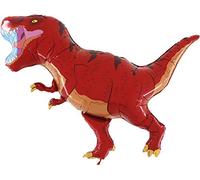 Toyland® 99cm (39") Red T-Rex Dinosaur Shaped Foil Balloon - Party Decorations