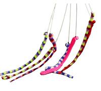 Toyland® Cat Toy/Dog Toy Coloured Wiggly Worm on Bendable Stick