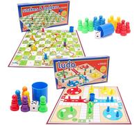 Toyland® Classic Family Favourites Board Game Bundle - Snakes And Ladders & Ludo - Suitable Ages 3+