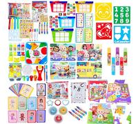 Toyland® Cocomelon Mega Mega Mega Fun Toy Bundle - 8 Play Sets Which Include - Games, Puzzles, Messy Play Set, Chalk Set, Colouring, Stickers, Crafts & Much More!