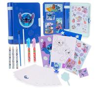 Toyland® Disney Stitch 36-Piece Surprise Activity Set with Secret Key - 4 Doors to Unlock - Stationery Supplies, Arts & Crafts Kit for Kids - Ages 3+