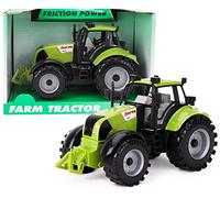 Toyland Farm Tractor Friction Age 3+ with Opening Hood - Available in Pink, Red and Green