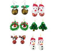Toyland Festive Glittery Christmas Earrings - Novelty Christmas Accessories - 1 Chosen At Random