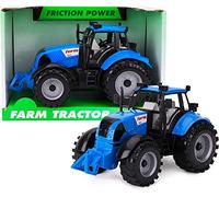 Toyland® Friction Powered Farm Tractor with Opening Hat - Available in Pink, Blue, Red & Green (Blue)
