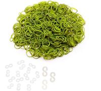 Toyland® Loom Band Refill Pack - 600 Multi Coloured Loom Bands - Clips Included - Latex Free (GREEN & BLACK)
