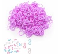 Toyland® Loom Band Refill Pack - 600 Neon Loom Bands (Purple)