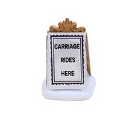 Toyland® Mini Resin Christmas Collectible Ornament - Village Scene Accessories - Christmas Figures (Carriage Rides Sign 4cm x 4cm)