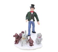 Toyland® Mini Resin Christmas Collectible Ornament - Village Scene Accessories - Xmas Figures (Dog Walker 2.5 x 2.25 Inch)..
