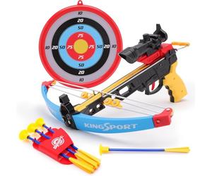 Toyland® Outdoor Toy Crossbow Set - 1 Toy Crossbow, 3 Suction Cup Arrows, 1 Arrow Holder & 1 Target - Children's Outdoor/Garden Toys
