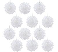 Toyland® Pack of 12-33cm (13") 3D Hanging Paper Snowflake Decorations - Simplistic Christmas Decorations