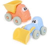Toyland® Pack of 2-21cm (8") Front Loader & Dump Truck Toy Set | Toddler Construction Toys, Beach & Sandpit Accessories, 18+ Months