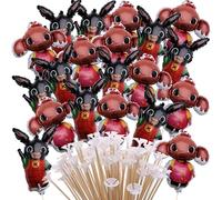 Toyland® Pack Of 20 - Bing & Sula Mini Character Balloons - Sticks And Cups Included - Birthday Party Decorations