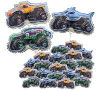 Toyland® Pack Of 20 - Monster Jam Mini Balloons - Sticks And Cups Included | Party Decorations Monster Jam Theme 38cm (15")