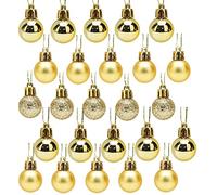 Toyland Pack of 25-25mm GOLD Shiny and Matt Christmas Tree Ornaments