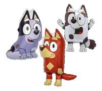 Toyland® Pack Of 3 Bluey Foil Balloons - 29" Muffin, 30" Socks & 34" Rusty - Kids Party Decorations