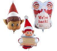 Toyland® Pack of 3 Elves Behavin Badly Foil Balloon Pack - Christmas Party Decorations - Christmas Balloons