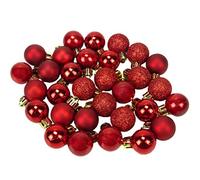 Toyland® Pack Of 32 Baubles 25mm Baubles (RED)