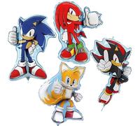 Toyland® Pack of 4-81cm (32") Sonic Shaped Foil Balloons - Sonic, Tails, Knuckles, Shadow - Children's Party Decorations