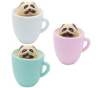 Toyland® Pug in a Mug - Novelty Squeeze Toys - Colour Selected at Random