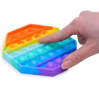 Toyland® Push Bubble Pop Bubble Sensory Fidget Toy - Lots To Choose From (Rainbow Octagon)
