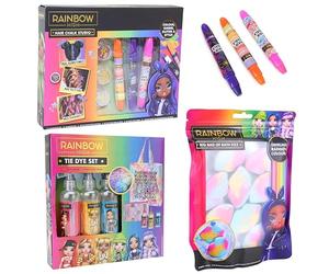 Toyland® Rainbow High Arts & Crafts Bundle- Includes 3 Sets - 10 Bath Fizzers, Hair Chalk Studio & Tie Dye Set - Girls Toys